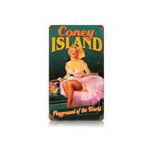 Coney Island Vintage Metal Sign Pasttime Signs