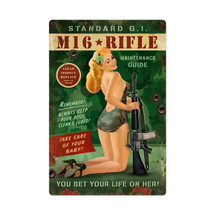 M16 Girl Metal Sign Pasttime Signs