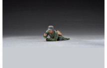 German Officer Lying Prone--single figure
