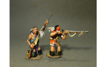 Two Woodland Indians Kneeling, Firing and Loading B