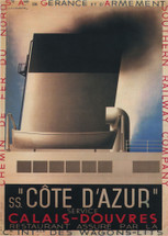 Cote D Azur Vintage Art- Printed Canvas Authentic Models
