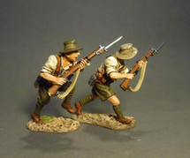 ANZAC`s Charging (white shirts), Battle of Gallipoli 1915--two figures