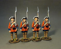 Four Line Infantry at Attention Set #2, 60th (Royal American)