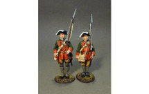 Two Figures Line Infantry At Attention