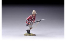 24th Foot Charging with Bayonet (white trousers)--single figure