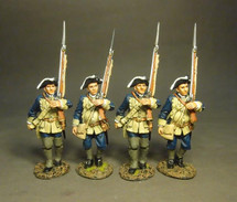 Four Line Infantry Marching, Set #1, The South Carolina Provincial Regiment 4 figures