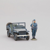 Bantam Jeep (RAF blue with Bantam Jeep in RAF blue with distinctive black and white chequer board pattern)