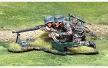 Waffen SS MG42 Team, two figures on one base