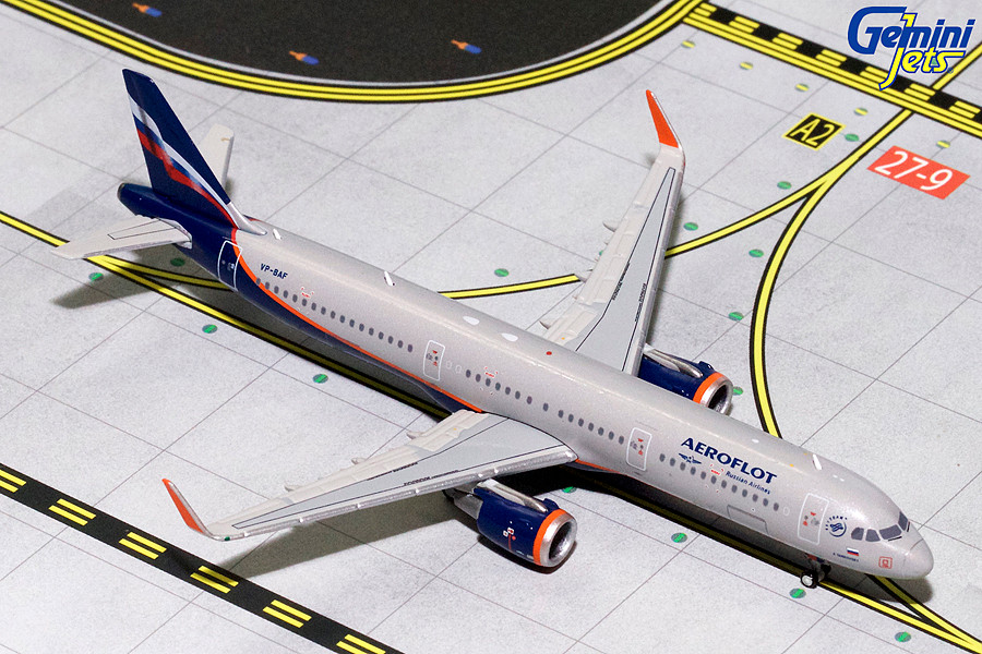 Aeroflot A321-200, VP-BAF Gemini Diecast Display Model, 1:400