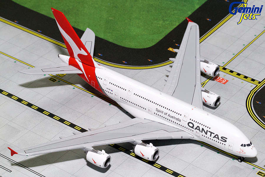 GeminiJets Qantas Airways A380 VH-OQG 1:400 Scale Die Cast Airplane Model