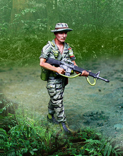 ミリタリー 1/6 LRRP Vietnam LRRP Advancing Figure, 1:30 The Collectors Showcase CS-01044