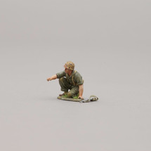 Kneeling USMC Soldier with base, single figure with weapon