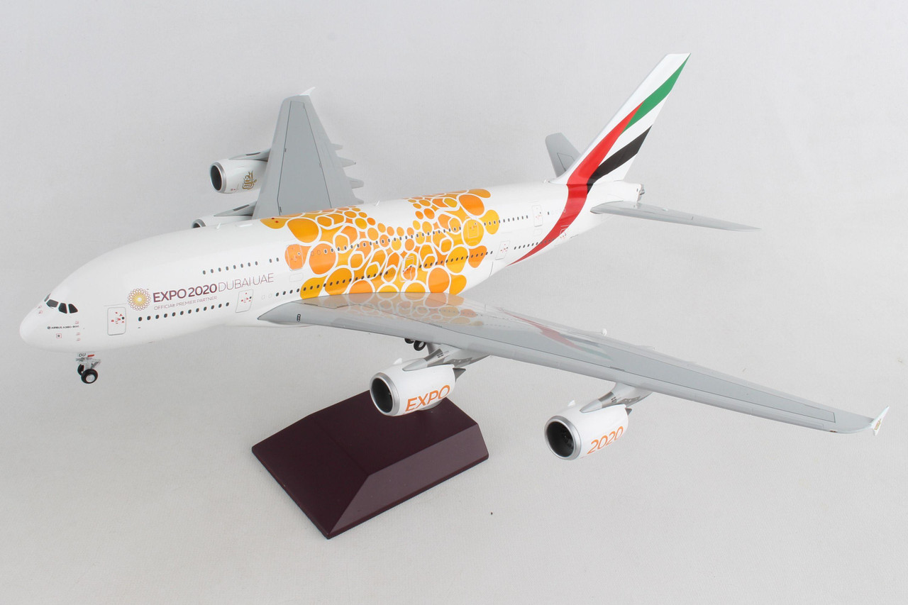 Emirates A380-800 (Orange Expo 2020) A6-EOU Gemini Diecast Display Model