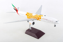 Emirates B777-300ER A6-EPO (orange Expo 2020 livery) Gemini 200 Diecast Display Model