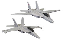 Maverick & Gooses F-14 Tomcat (Top Gun, 1986) and Roosters F/A-18 Hornet (Top Gun Maverick, 2020) Corgi Showcase