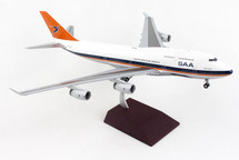 South African B747-400 ZS-SAX 1990s livery Gemini 200 Diecast Display Model