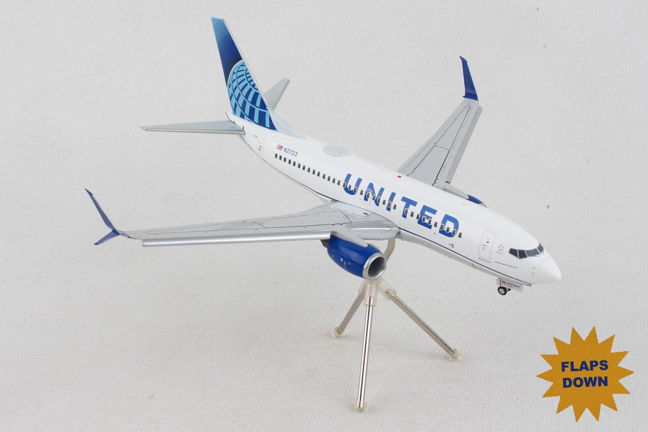 United Airlines 737-700, N21723 Flaps Down Gemini 200 Diecast