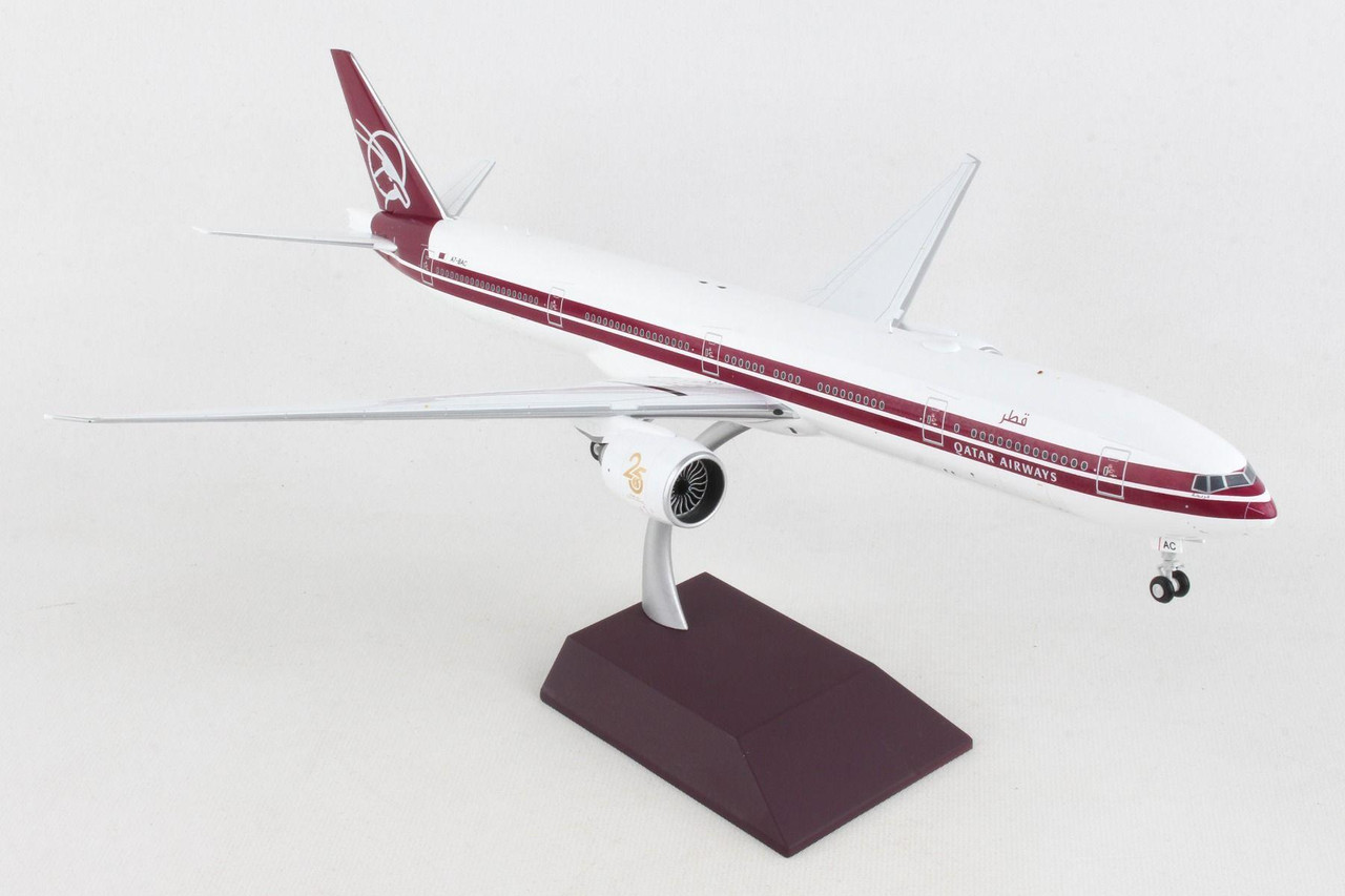 Qatar Airways 777-300ER, A7-BAC 25th Anniversary Gemini Diecast