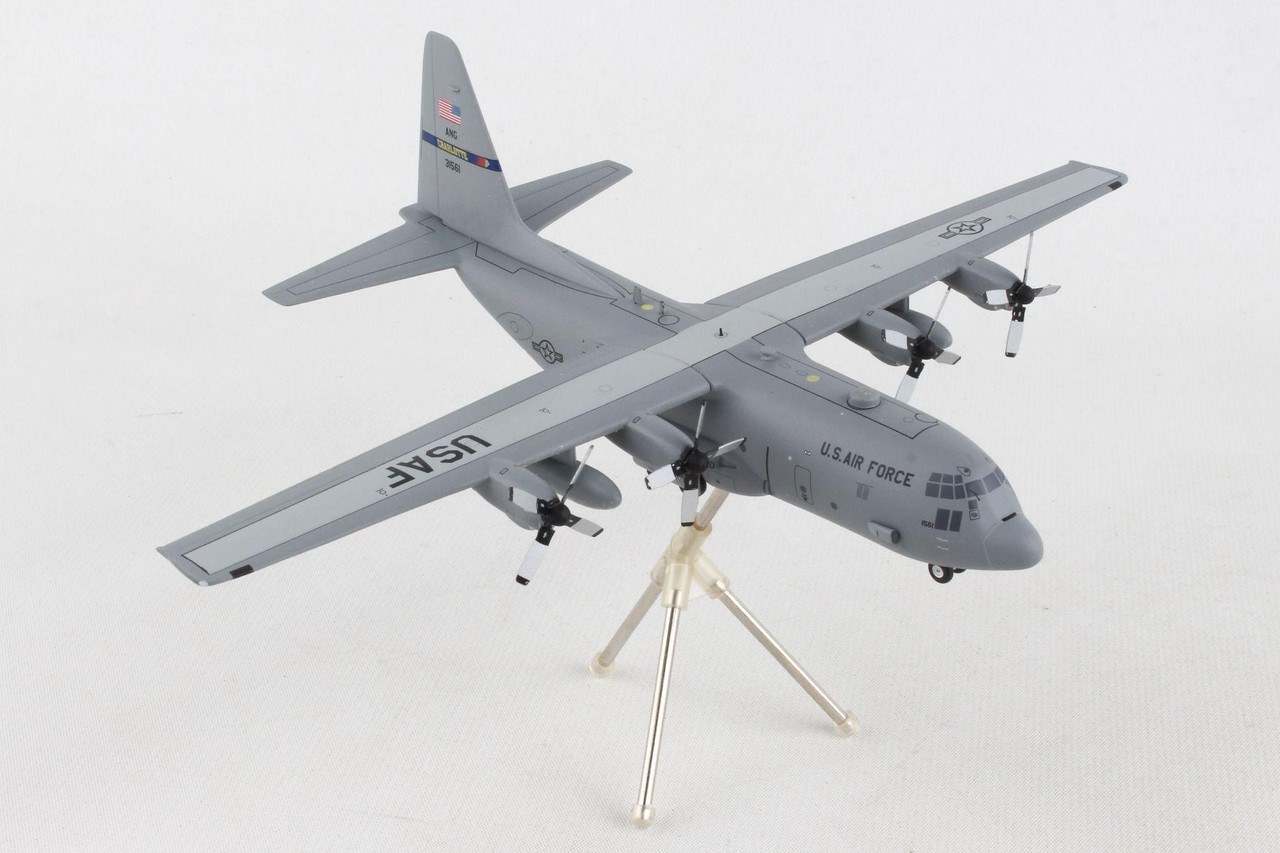 USAF C-130H Hercules, 145th AW NC ANG, #93-1561, Charlotte ANGB, NC Gemini  200 Diecast Display Model