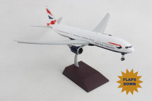 British Airways 777-200ER, G-YMMS Flaps Down Gemini Diecast Display Model
