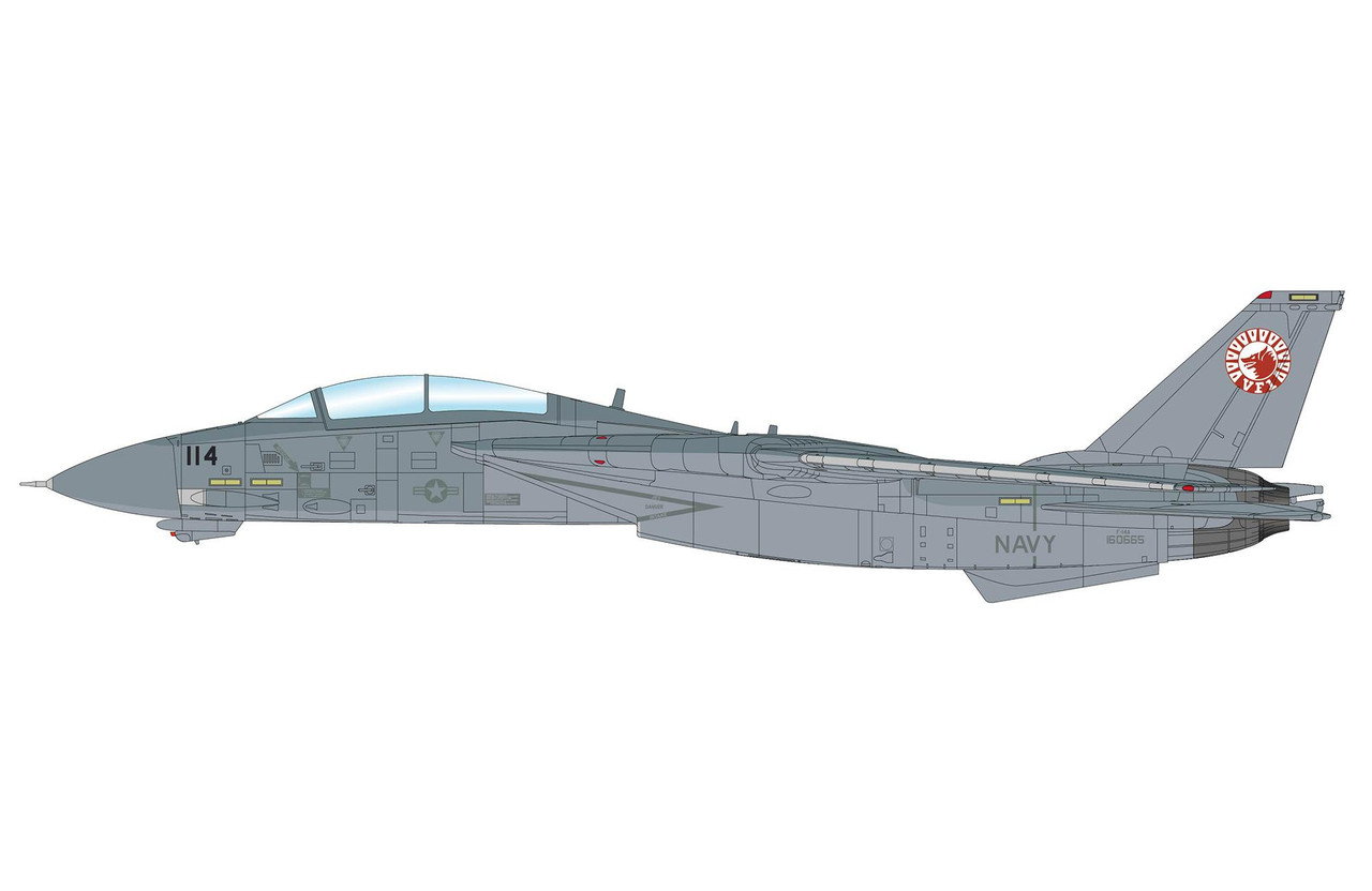 F-14A Tomcat 160665, VF-1, US Navy (w/optional decal), 1:72 Hobby