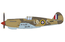 Tomahawk Mk. IIB "Clive Caldwell" LD-C, 250 Sqn., RAF, North Africa 1942