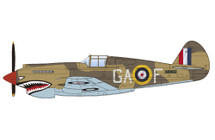 Tomahawk Mk. IIB "Neville F. Duke" GA-F, 112 Sqn., RAF, Egypt, 1941