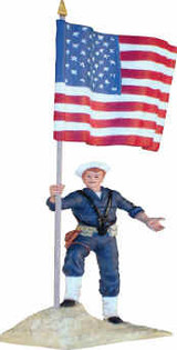 WWII US Navy, Landing Party with Flag, 1:32 Corgi CG-US59111