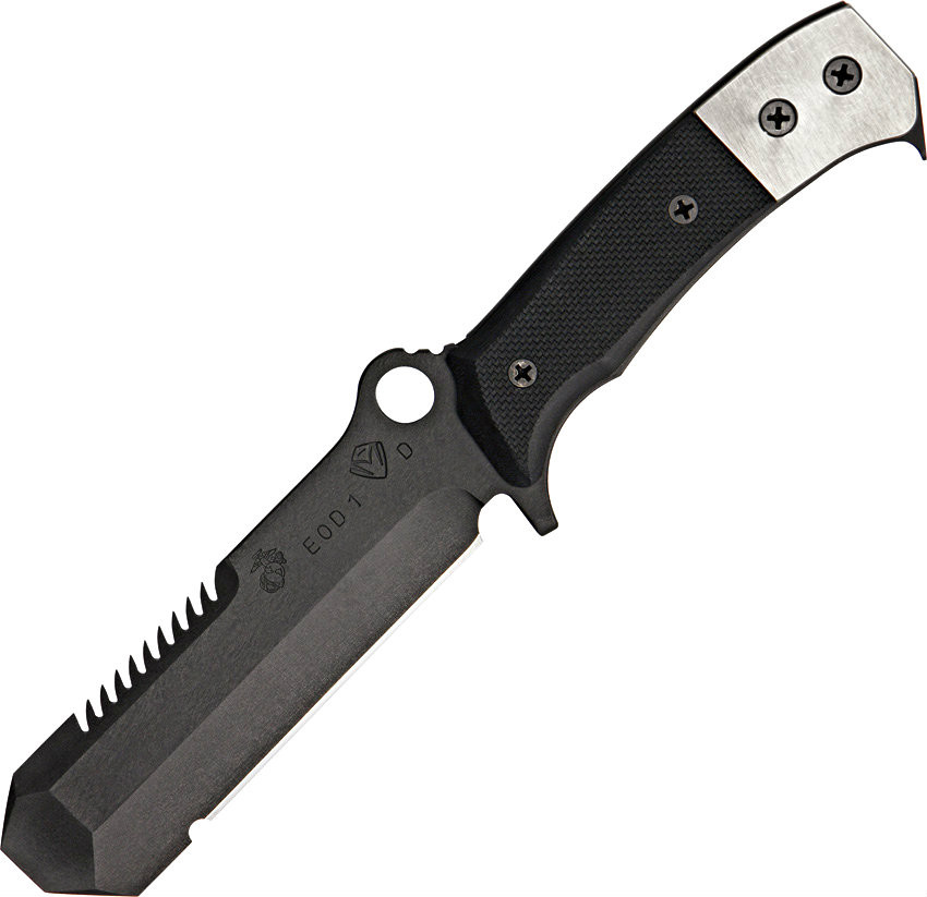 Medford Knife & Tool USMC EOD1 Fixed Blade Knife (Black) Perry