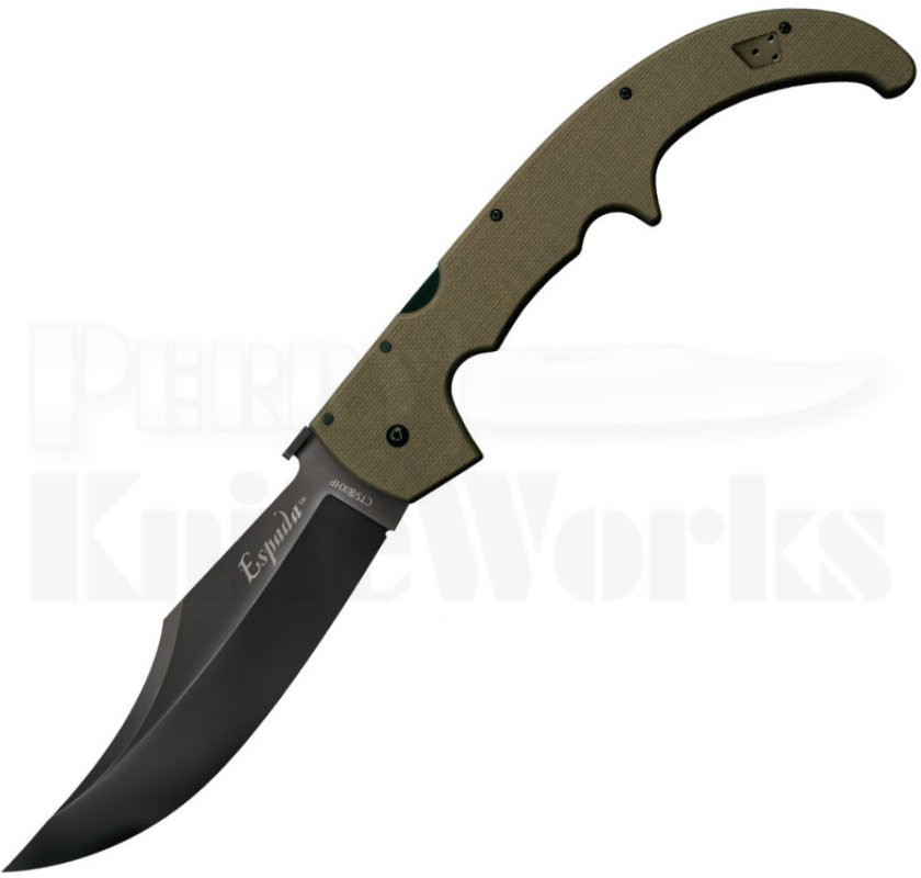 Cold steel espada xl od green lockback knife 7 5 black 62ngxvg