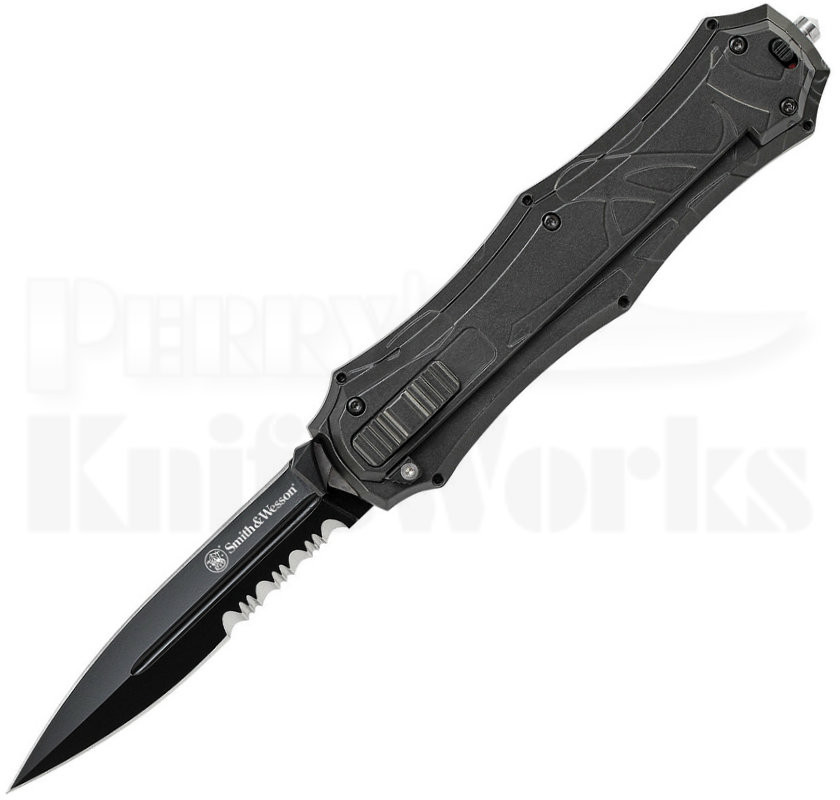 smith & wesson otf assist finger actuator knife spear (3.