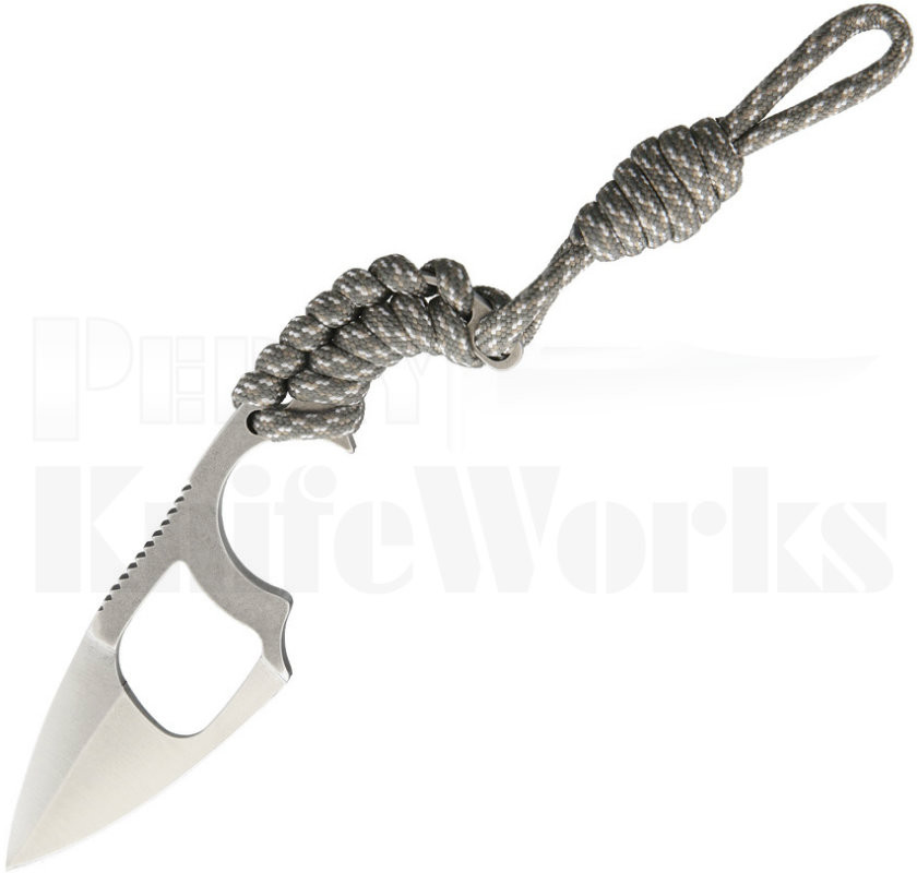 WildSteer Krill Finger Hole Fixed Blade Neck Knife Urban Camo