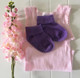 Baby singlet pink , purple socks