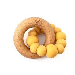 Blok wooden teether yellow