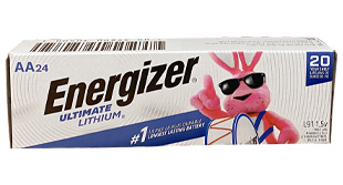 Energizer Ultimate Lithium AA Batteries 24 Pack Box