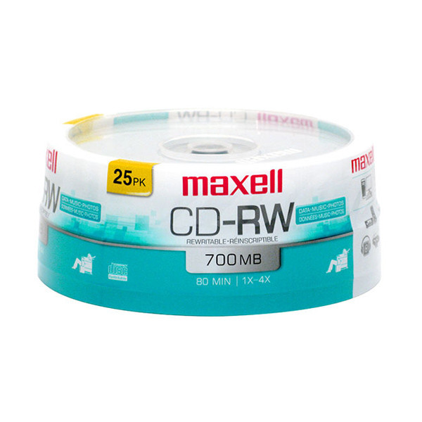 Maxell CD-RW Rewritable 25pk CDRW80