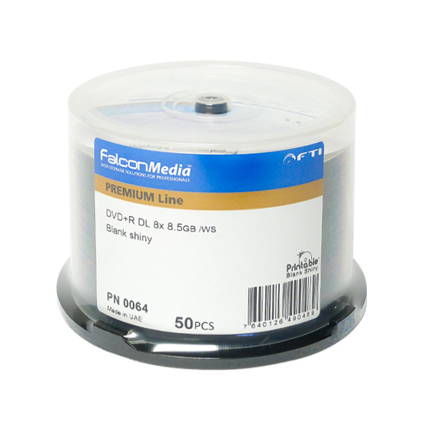 Falcon Media DVD+RDL Dual Layer 8X Shiny Silver 50 Pack | PN 0690