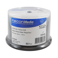 Falcon Media CD-R Matte White Inkjet Hub Printable Water Repellent (646) - 50PK