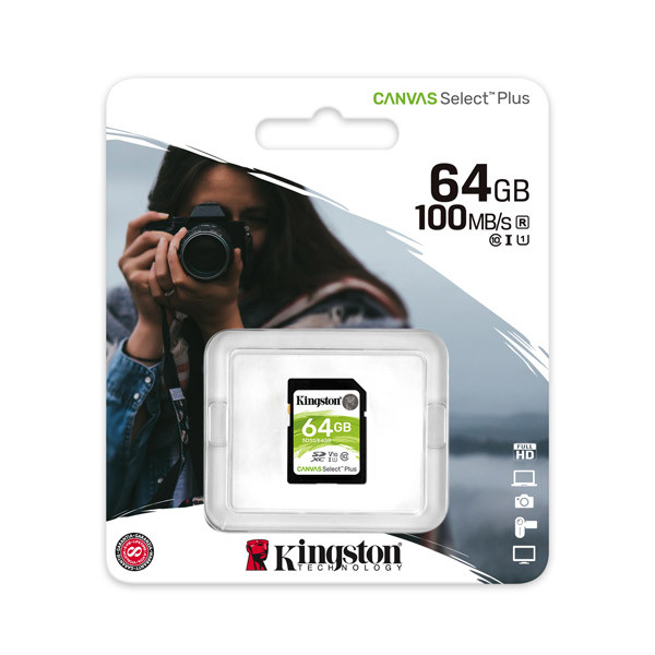 Kingston 64GB Canvas Select Plus SD Card
