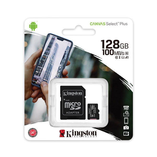 Kingston Canvas Select Plus microSD Card 64GB w/Adapter - Class 10