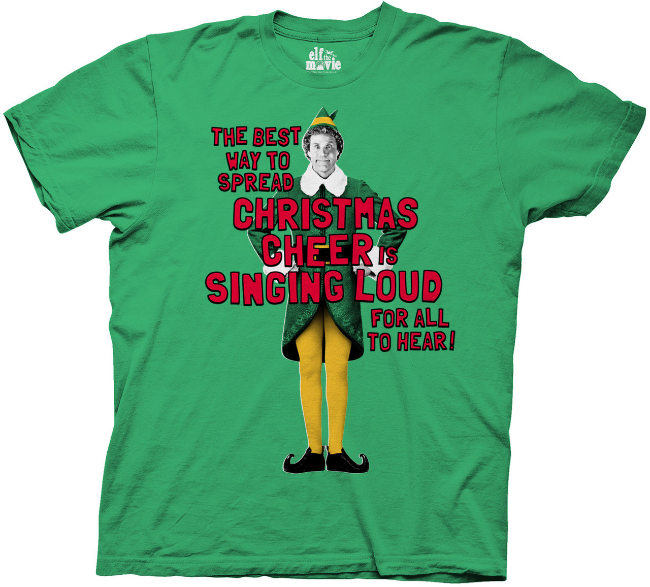 Elf the Movie Singing Loud For All To Hear T-Shirt - RetroFestive.ca