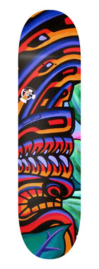 One of only six custom limited edition 9th Wave Gallery artist signature series Skateboards.  Features the painting Lono's Reef by Shannon O'Connell.