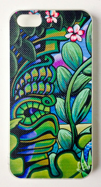 This "Tiki Reef" iPhone 5 case by Shannon O'Connell is part of our brand new 9th Wave Gallery Limited Edition iPhone 5 cell case series we just released in collaboration with Simma Creative - Island Brand. Features a unique new texture that gives the feeling of canvas just like the original artwork. The durable clear base protects your phone if dropped by utilizing a special shock resistant flexible soft case. The artwork is also protected with a long lasting UV coating that prevents fading from prolonged exposure to the sun.