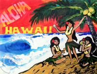 Aloha Hula Girls By Drew Toonz