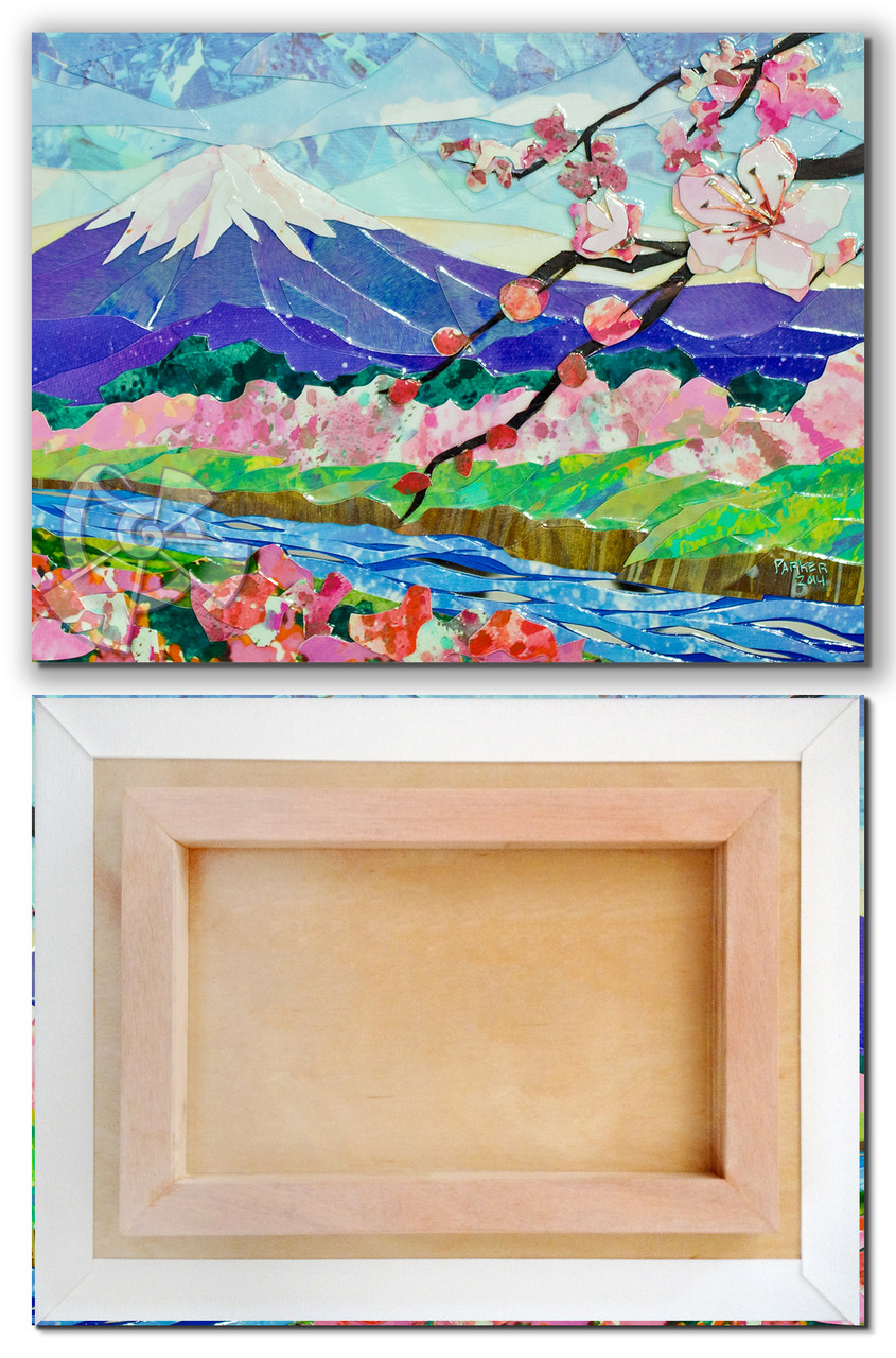 Mini Giclee - Mt. Fuji Sakura Collage By Patrick Parker