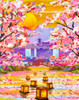 Floating Lantern Sakura Collage - Sukura Series #2 by Patrick Parker
