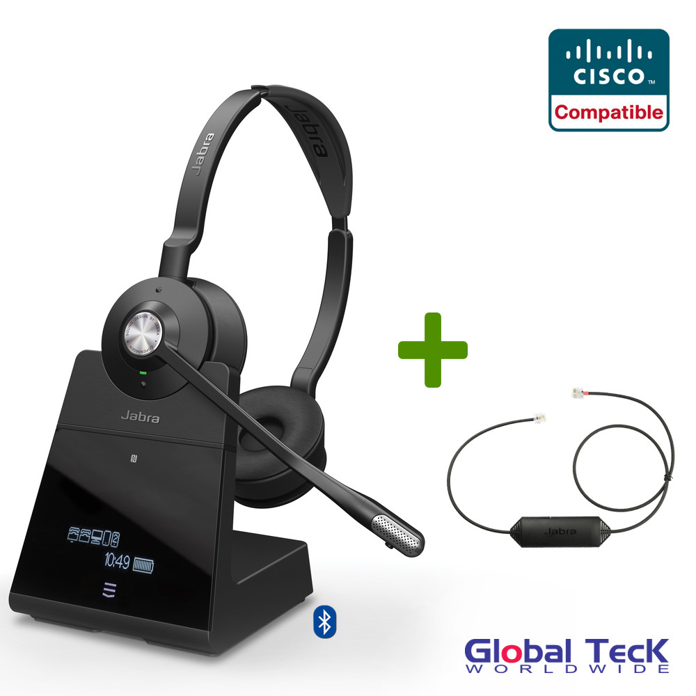 Cisco Compatible Jabra Engage 75 Wireless Headset Bundle With Ehs Adapter 9559 583 125 Cis Ip Phones Jabber Spark Finesse Cipc Cupc