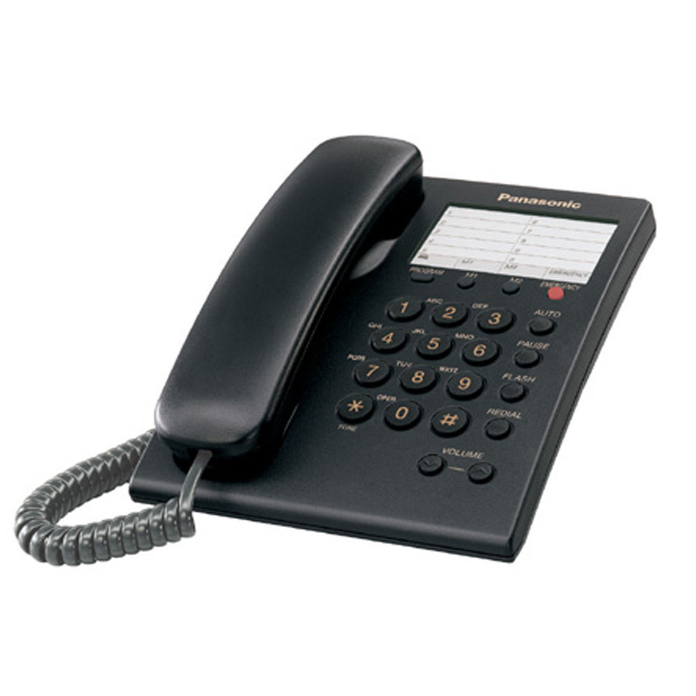 Panasonic KX-TS550-B | Basic Corded Analog Telephone, Black,