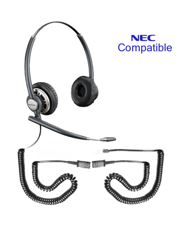 NEC Compatible Plantronics Encore PRO Duo Wideband Headset HW301N HW720 Direct Connect