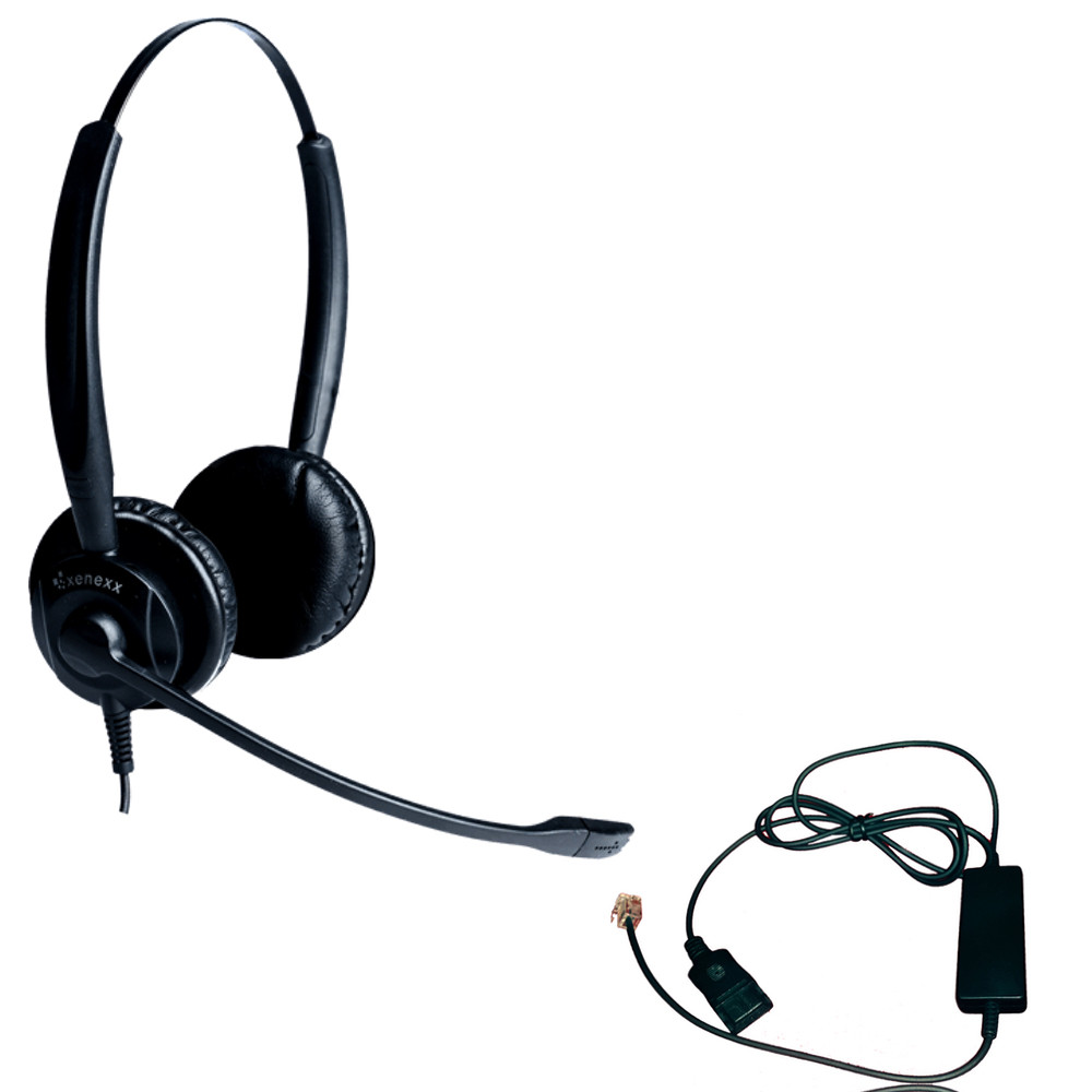 Mitel Compatible XS 825 Duo Direct Connect Headset with Inteli cord